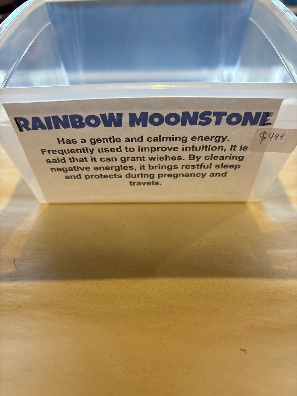 Thumbnail: Crystal: Rainbow Moonstone tumbled