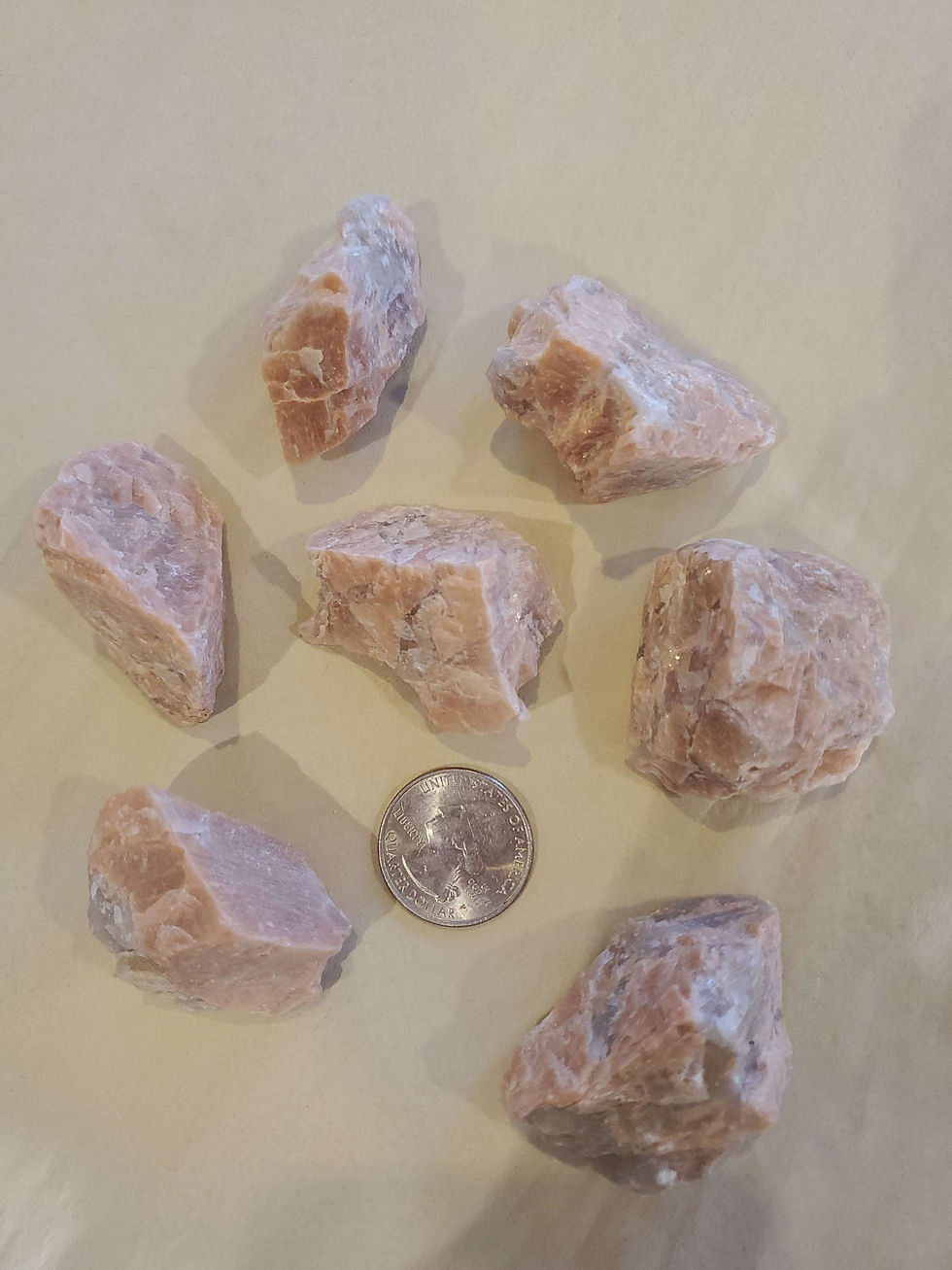Thumbnail: Crystal:  Peach Moonstone Rough