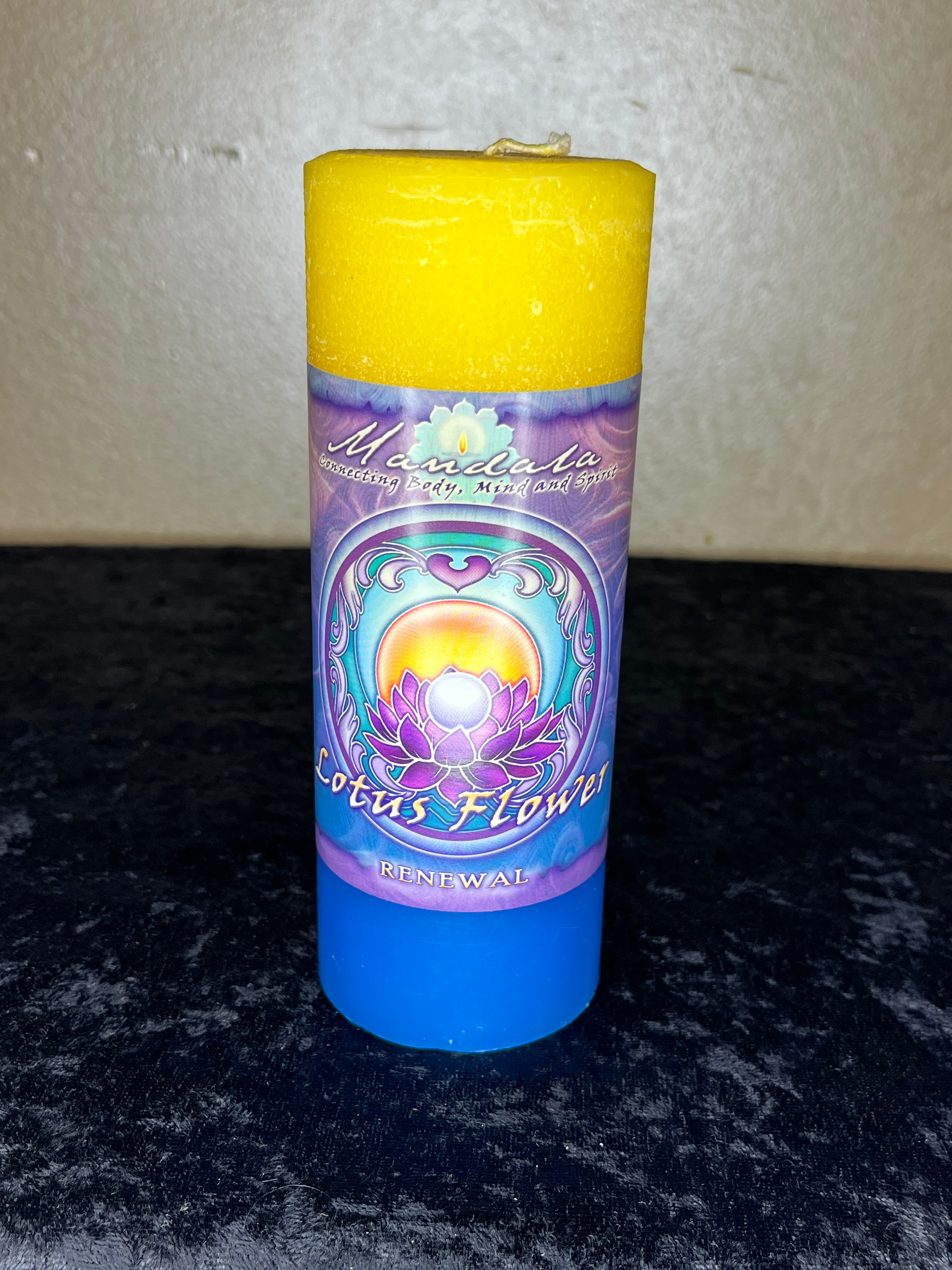 Mandala Candle: Lotus Flower