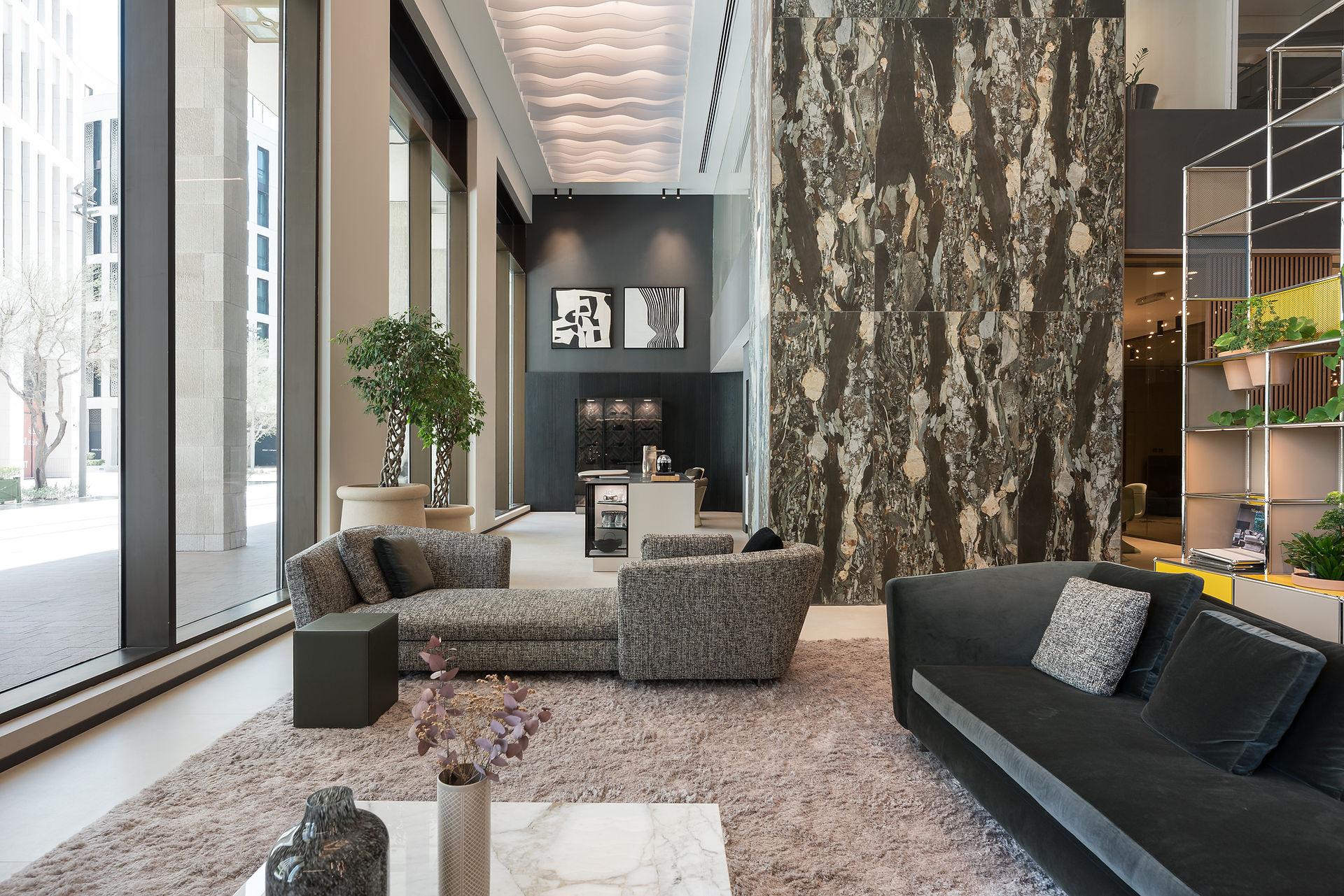 Retail furniture interior, commercial photography, Doha Design District