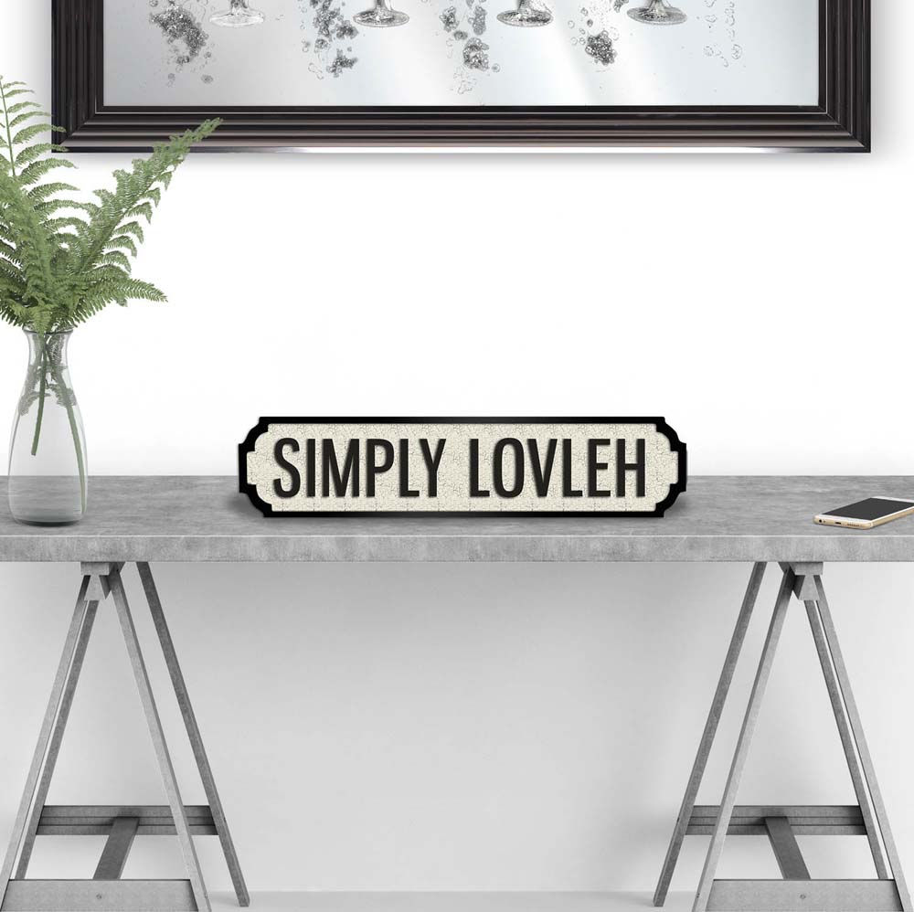 'Simply Lovleh' Vintage Road Sign
