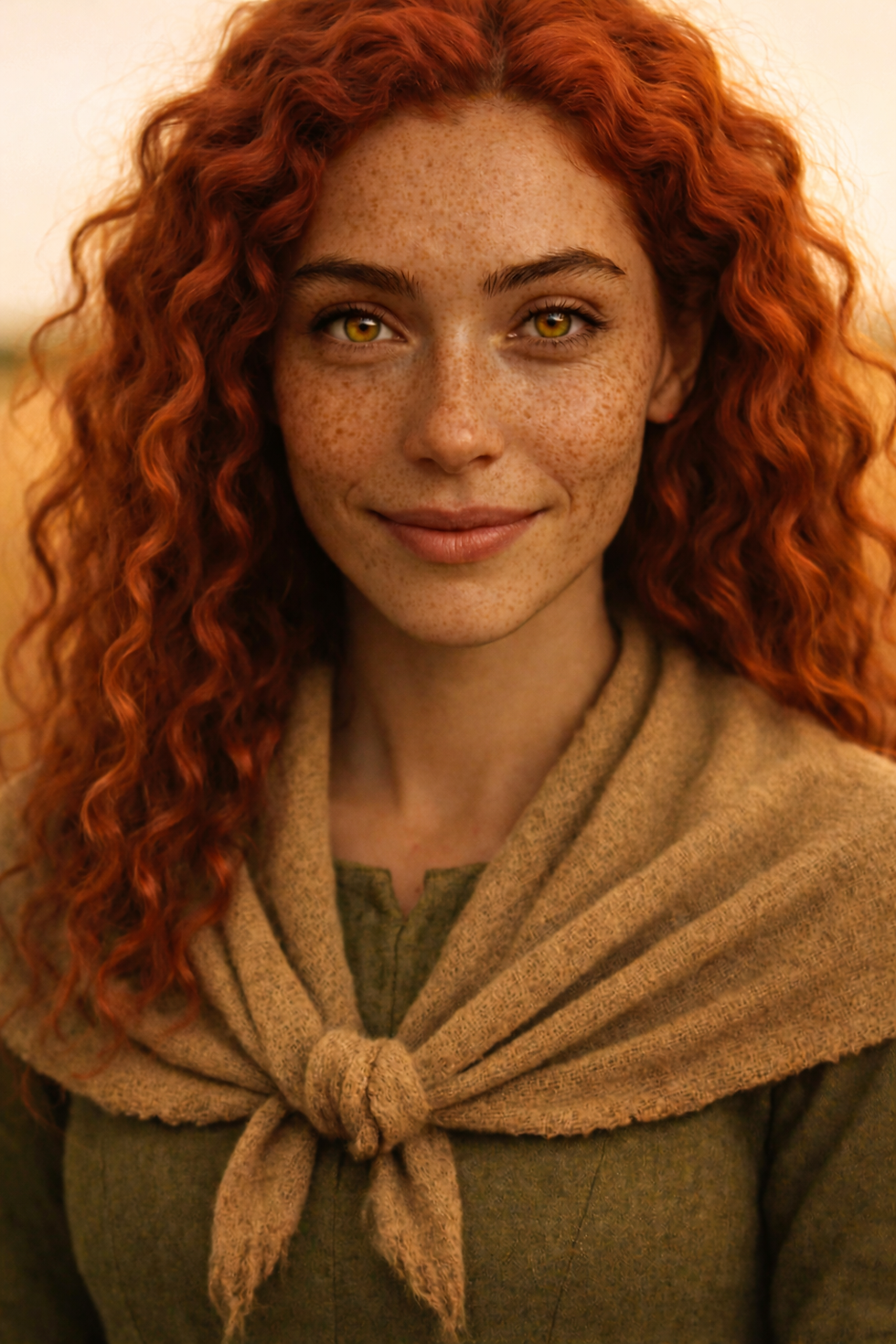 Eye-level view of a desolate village landscape