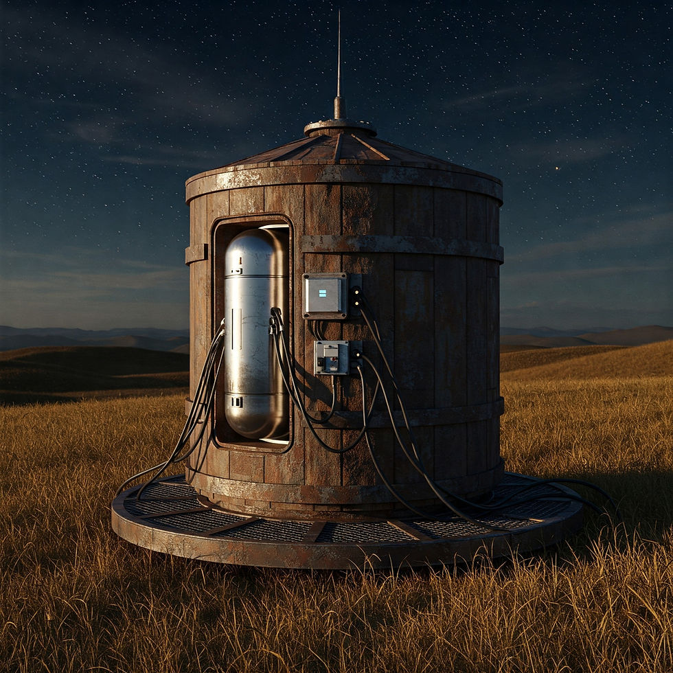 High angle view of the large siphon structure standing sentinel in the town