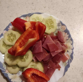slanina in rdeča pesa