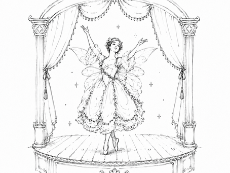 Victorian fairy dancing on stage