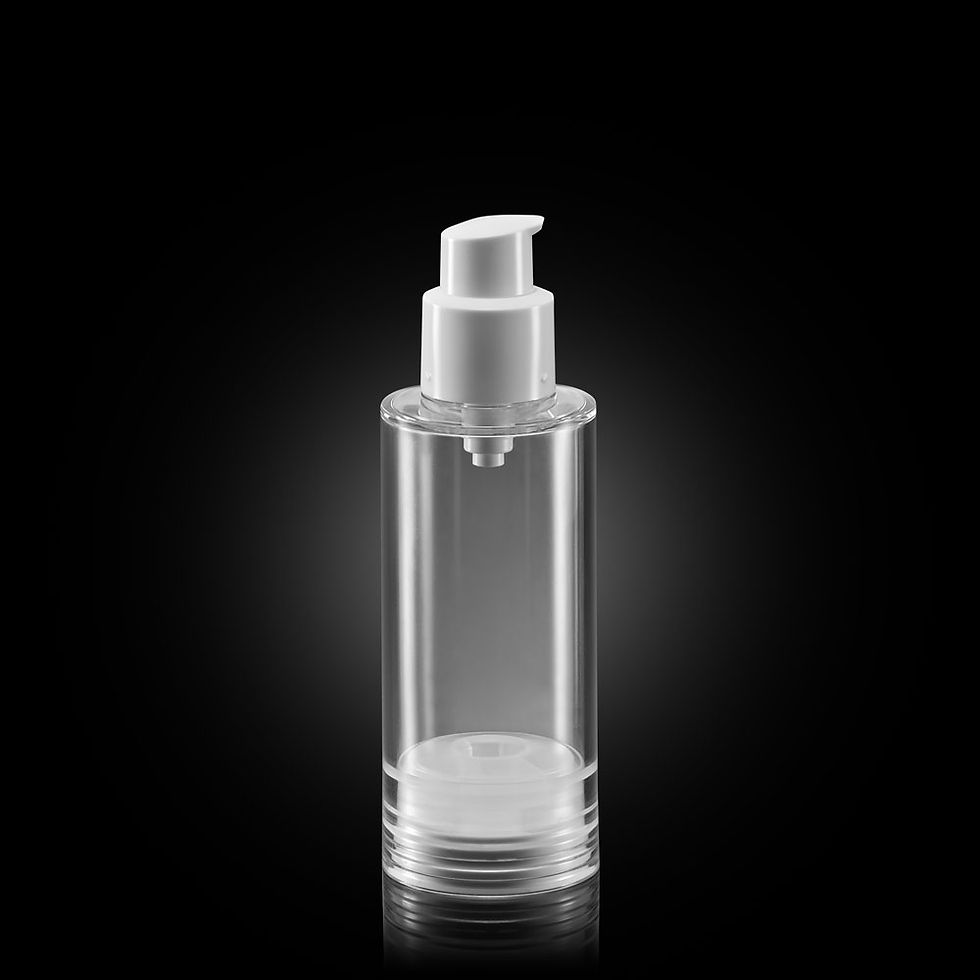Thumbnail: side view 50ml Airless Pump Bottle PET Material Skincare Containers