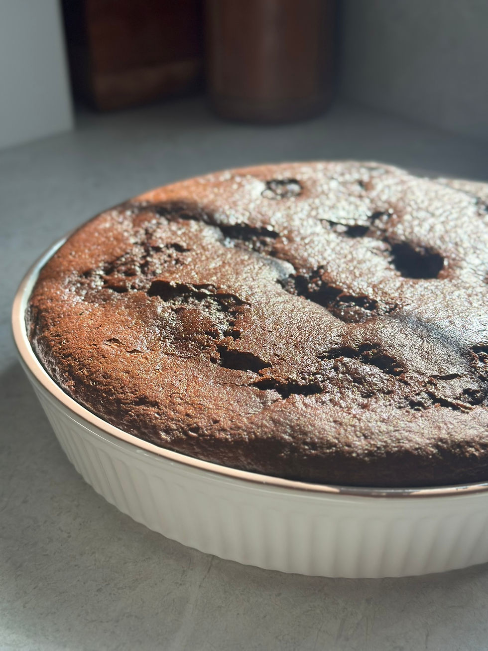 עוגת גנאש שוקולד וקרם שקדים