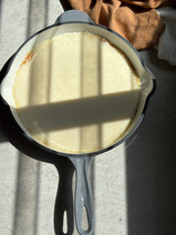 פנקייק בתנור לפני אפייה