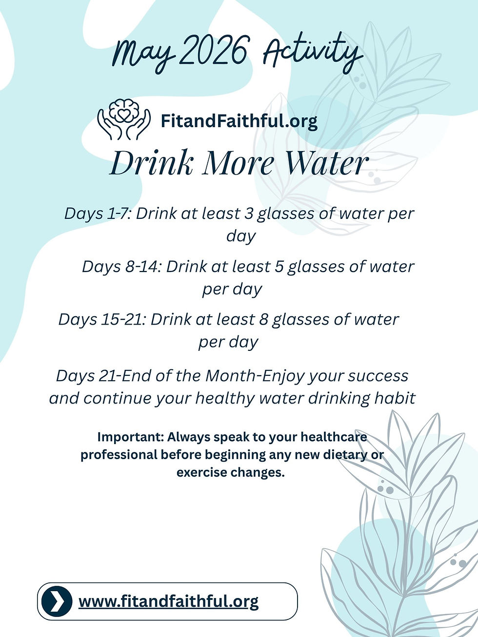May 2026 Activity: Drink More Water