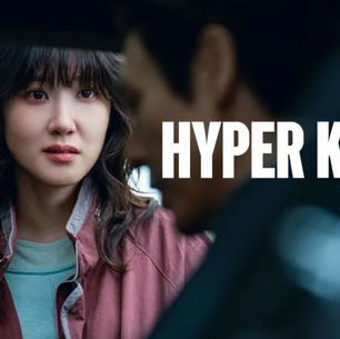 Hyper Knife K-drama title screen featuring a close-up of Park Eun-bin with a concerned gaze, capturing the intense mood of the medical thriller.