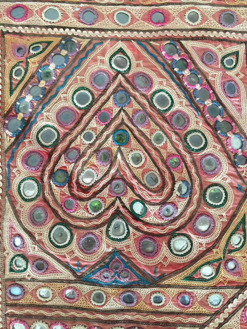Detail, Hand embroidered "Toran" or door hanging
