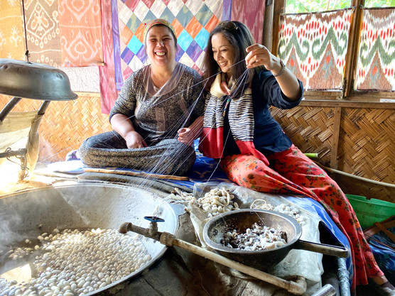 Silk spinning, Fergana Valley