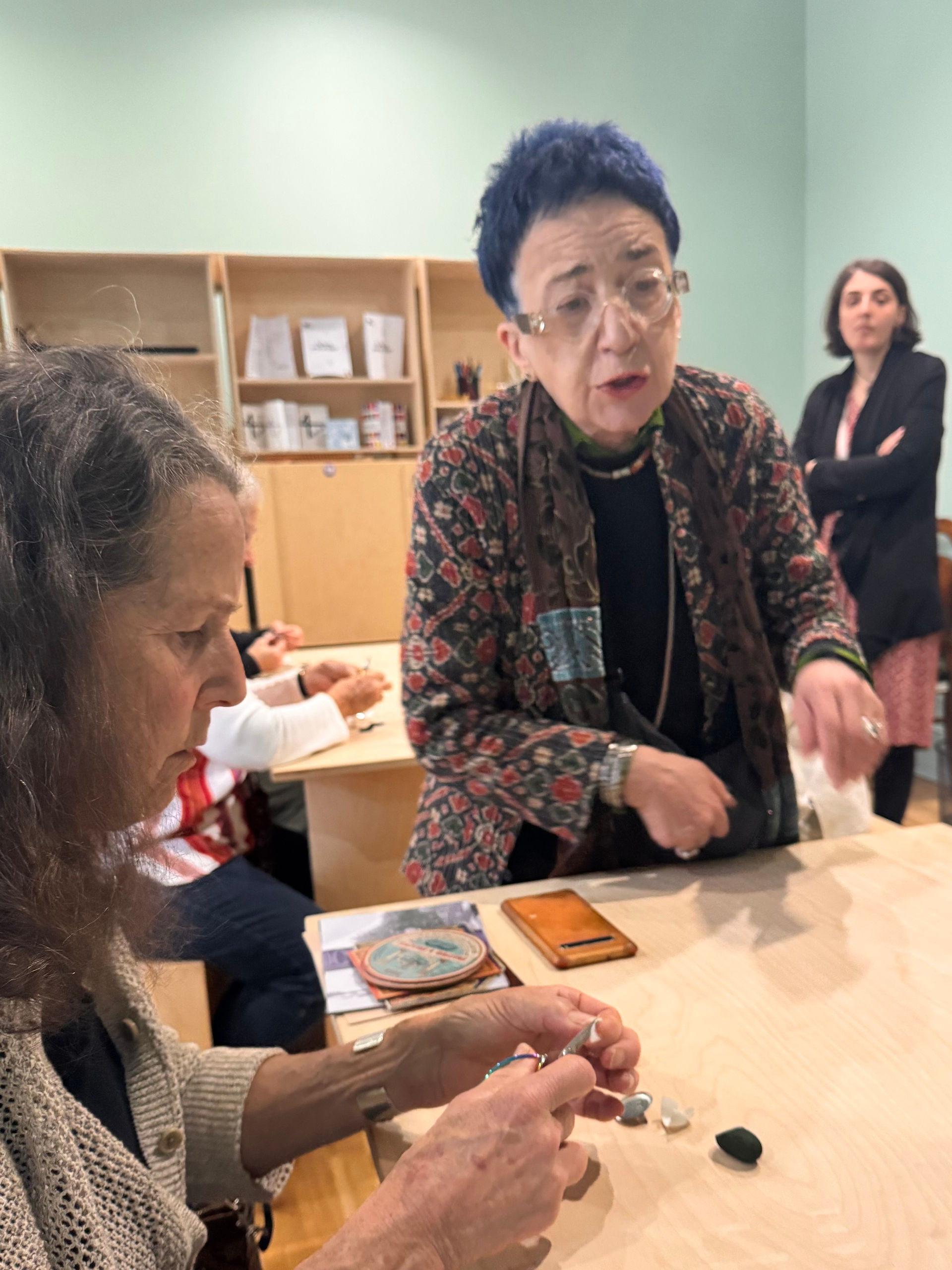 Silk Museum director at workshop