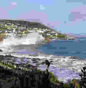 Sea and spray and clifftop scrub