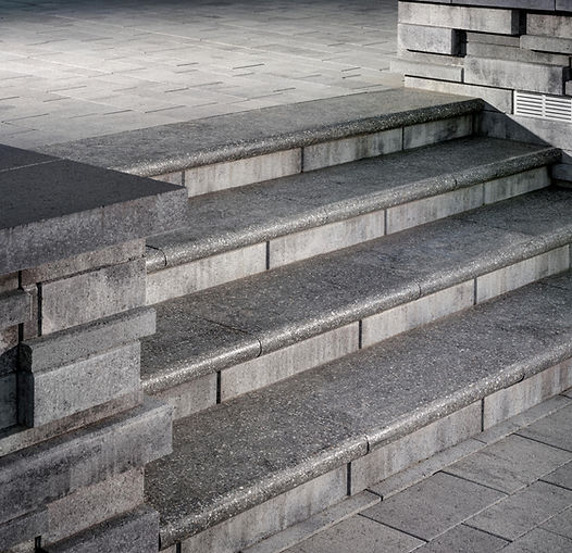 Paver steps and a paver patio