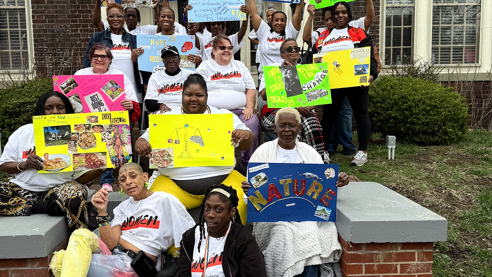 Retreat Attendees with their vision boards at the end of the weekend.