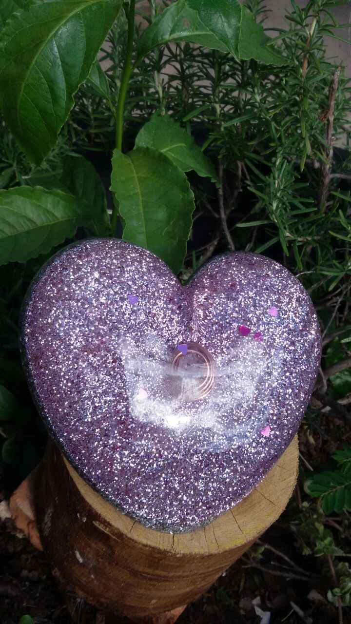 Miniatura: Orgonite Coração Rosa 01