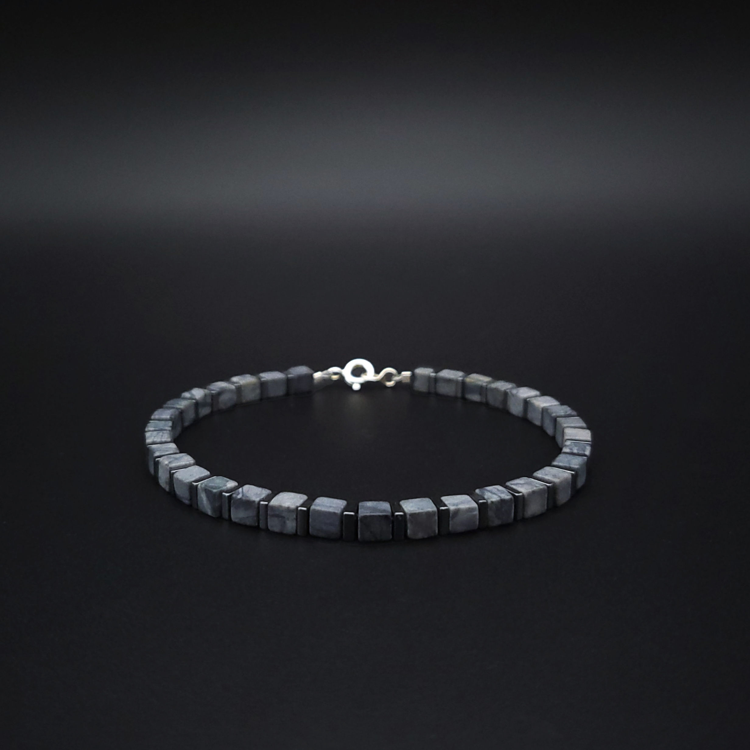 Mens bracelet Picasso Jasper gemstone