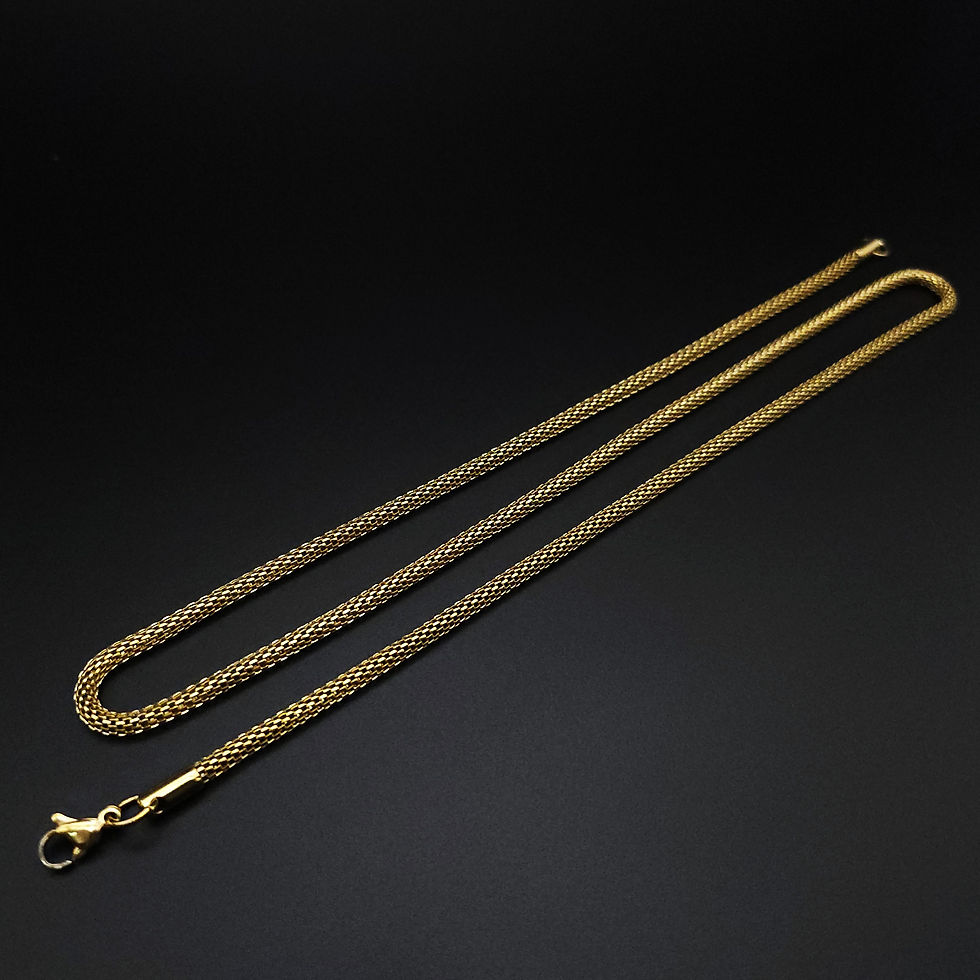 Thumbnail: Mens chain Minimalist mesh Titanium necklace