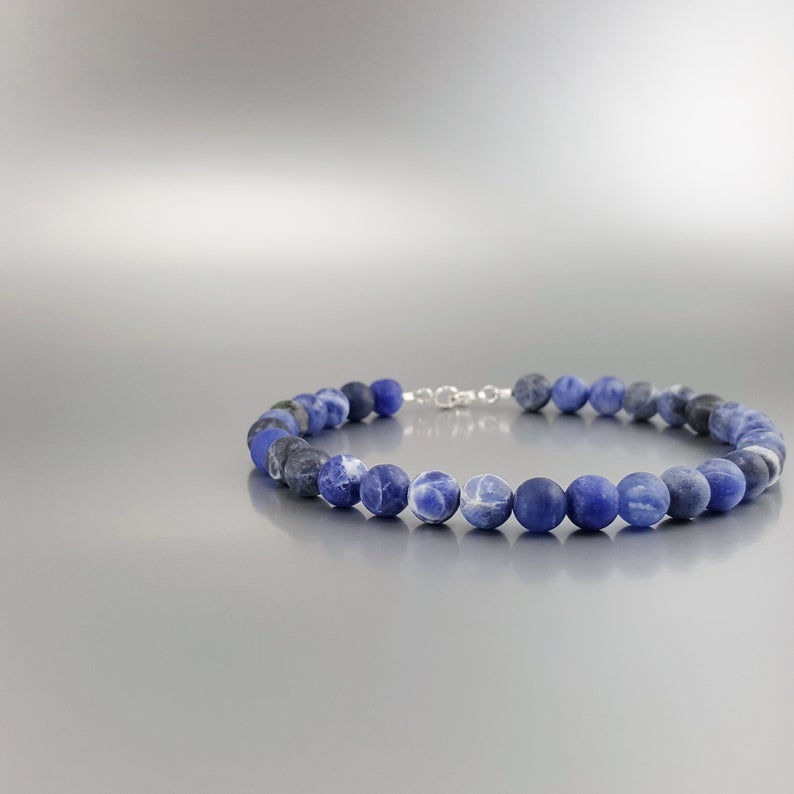 Thumbnail: Mens bracelet Sodalite gemstone