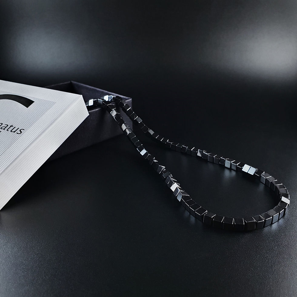Thumbnail: Mens necklace Hematite gemstone