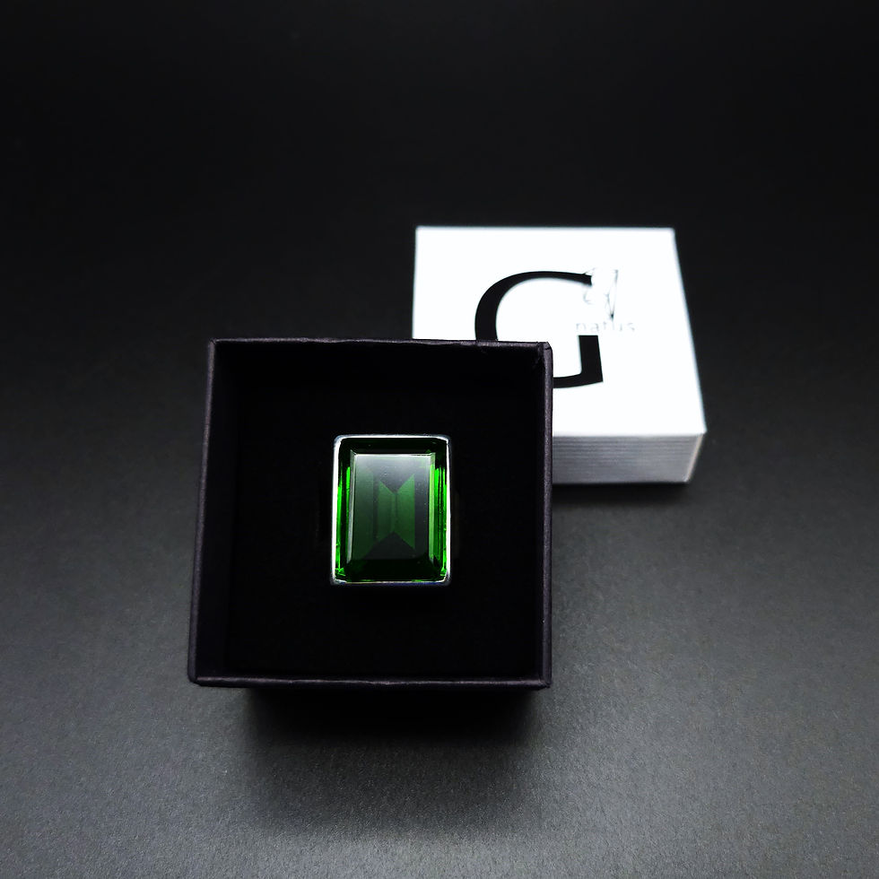 Thumbnail: Statement ring green Obsidian