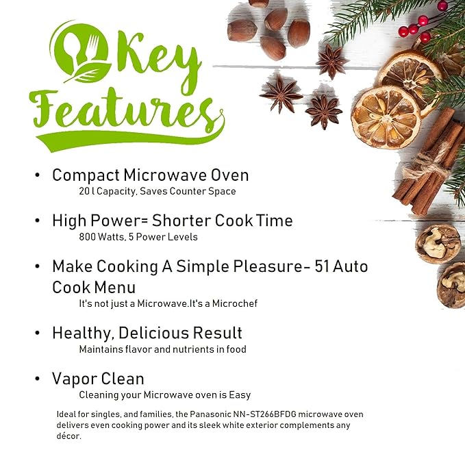 Thumbnail: Panasonic 20L Solo Microwave Oven (NN-ST266BFDG, Black