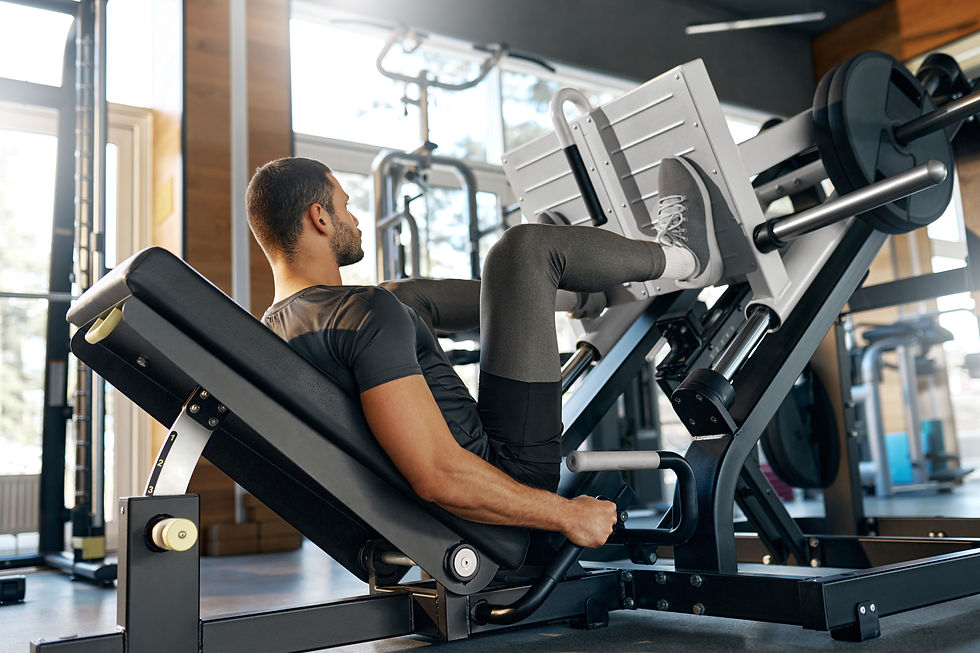 man on piece of fitness equipment