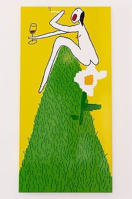 DH_DM_142_Maja Djordjevic_Let’s sit and smoke_Oil and enamel on canvas_140x70x3cm_2021.jpg
