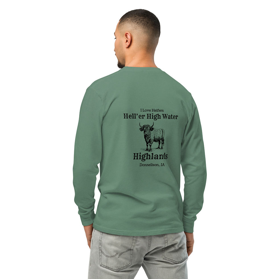 Thumbnail: Comfort Colors long-sleeve shirt-I Love Heifers
