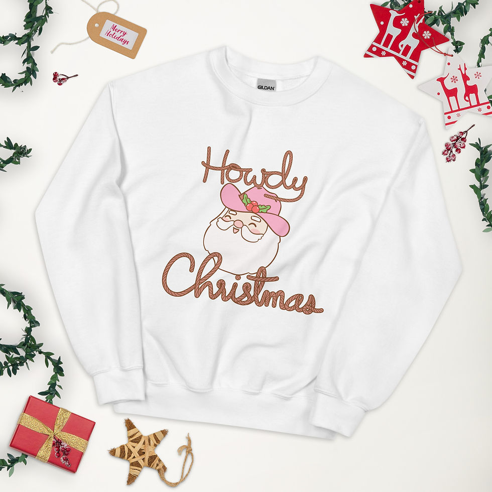 Thumbnail: Gliden Unisex Sweatshirt-Howdy Christmas Santa