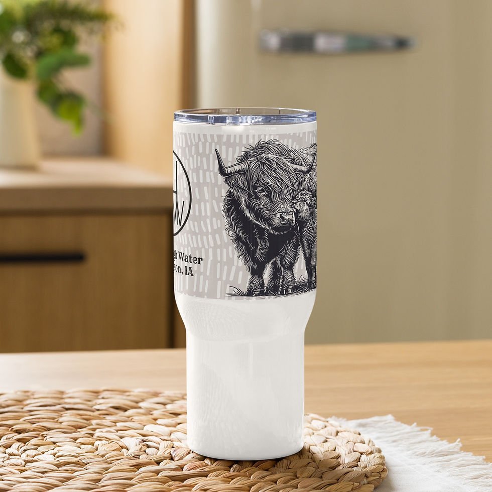 Thumbnail: Travel mug with a handle-HHW Cow/calf
