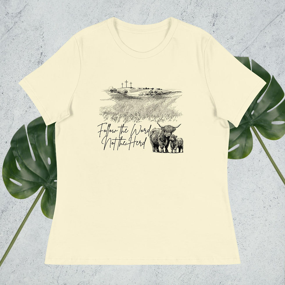 Thumbnail: Bella Canvas Women's Relaxed T-Shirt-Follow the Word