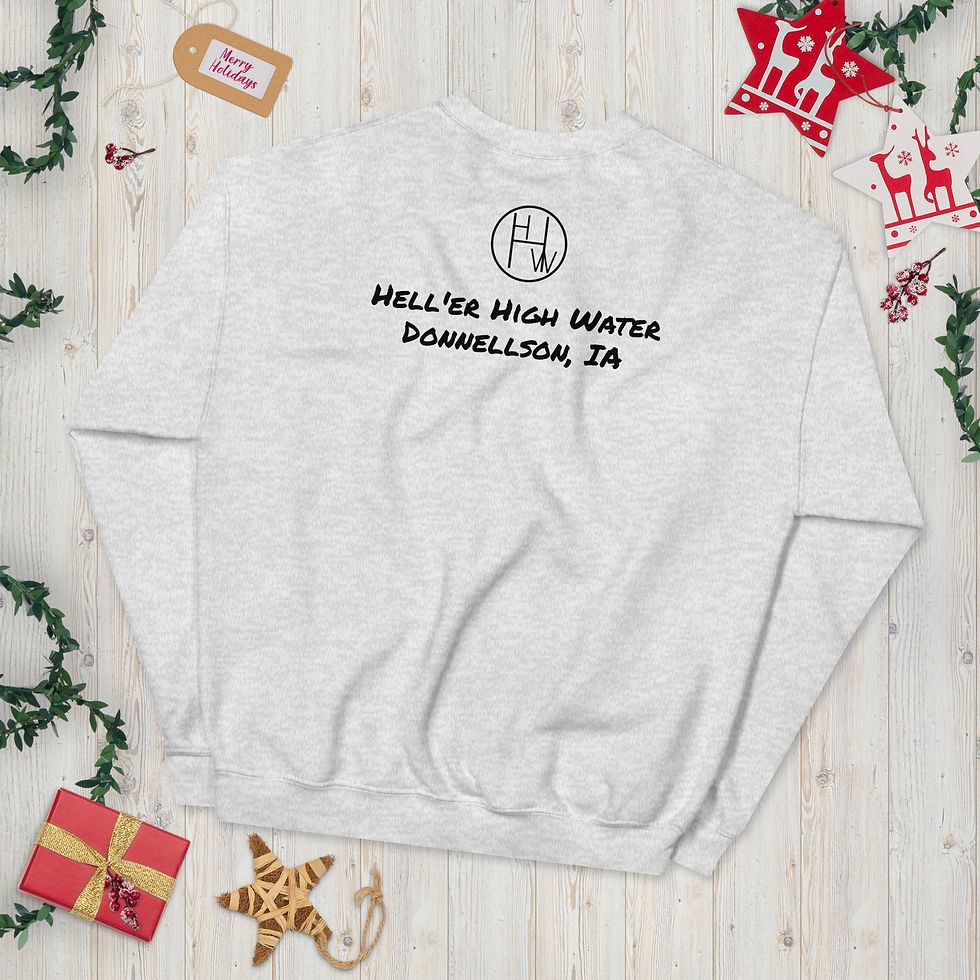 Thumbnail: Unisex Sweatshirt-Howdy Christmas Ropin Gingerbread
