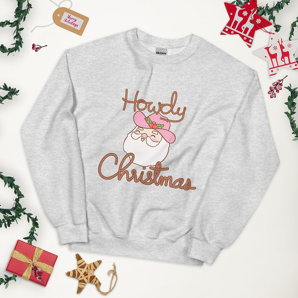 Thumbnail: Gliden Unisex Sweatshirt-Howdy Christmas Santa