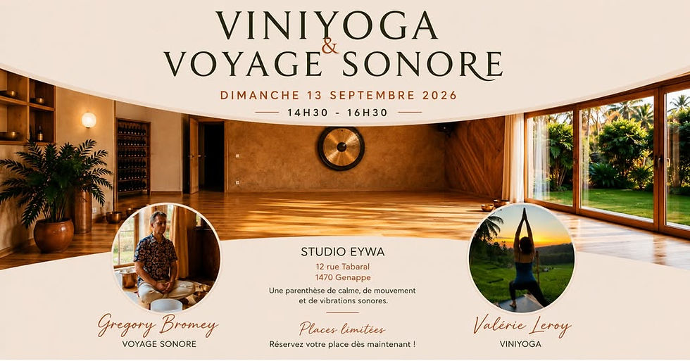 Viniyoga & Voyage Sonore à Genappe – Dimanche 13 septembre 2026
