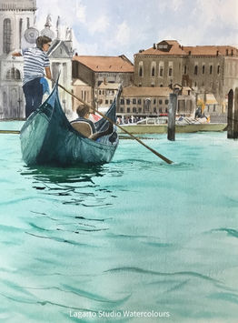 Venice single gondola