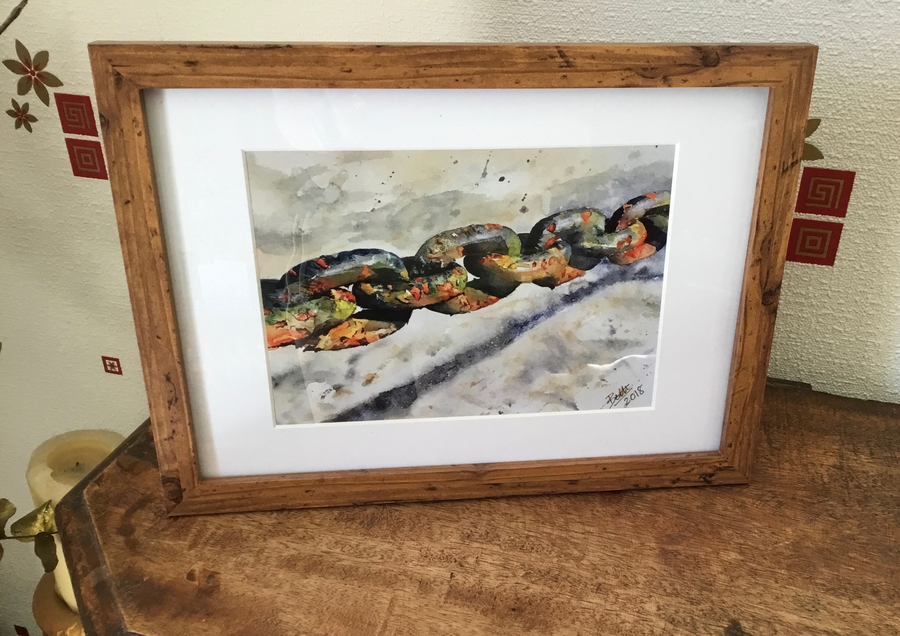 Chains 2. A5 framed print