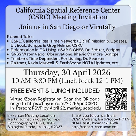 The California Spatial Reference Center Meeting Invitation