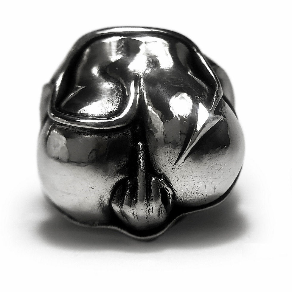 Thumbnail: Fuck Off Ring Rude Jewelry Devil Tail Solid Sterling Silver Ring Handmade Men's 