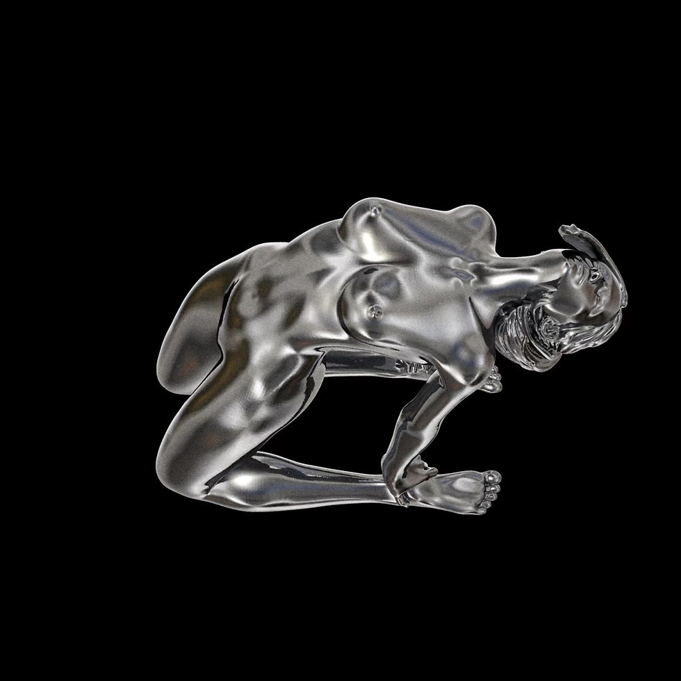 Thumbnail: Erotic Art Figure Pendant  Sculpture Roped Bondage Fetish Female Woman