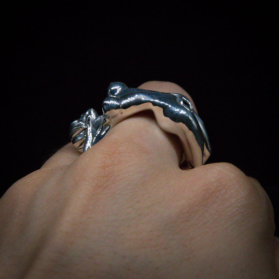 Thumbnail: Arousal Nude Art Ring Silver Naked Female Sexy Body Ring