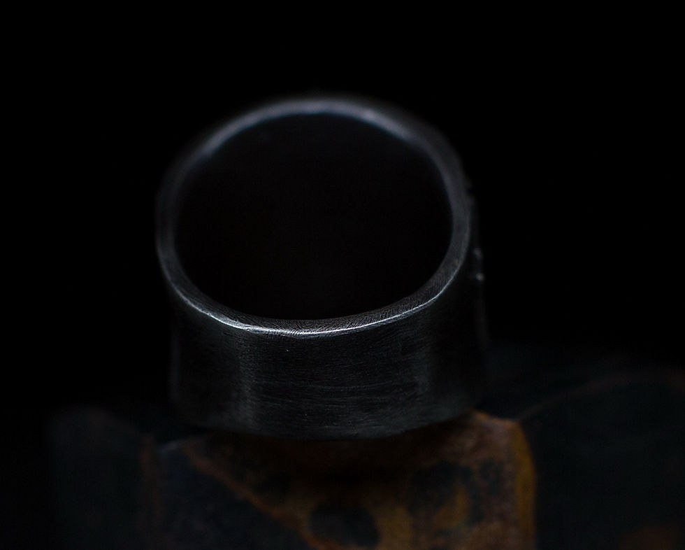 Thumbnail: Cross Ring Handmade Silver Hooded Cloak Wizards Witches Rock Biker Gothic Pagan 
