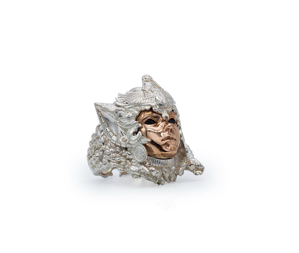 Thumbnail: Egyptian Queen Guardian Warrior Ring Original Design Gem Eyes Warcraft Armor Hel