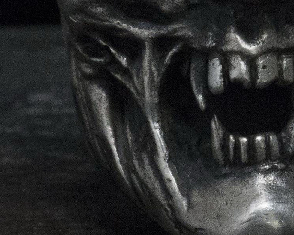Thumbnail: Handmade Silver Vampire Ring Skull Ring Biker Ring Wiccan Ring Monster Ring Goth