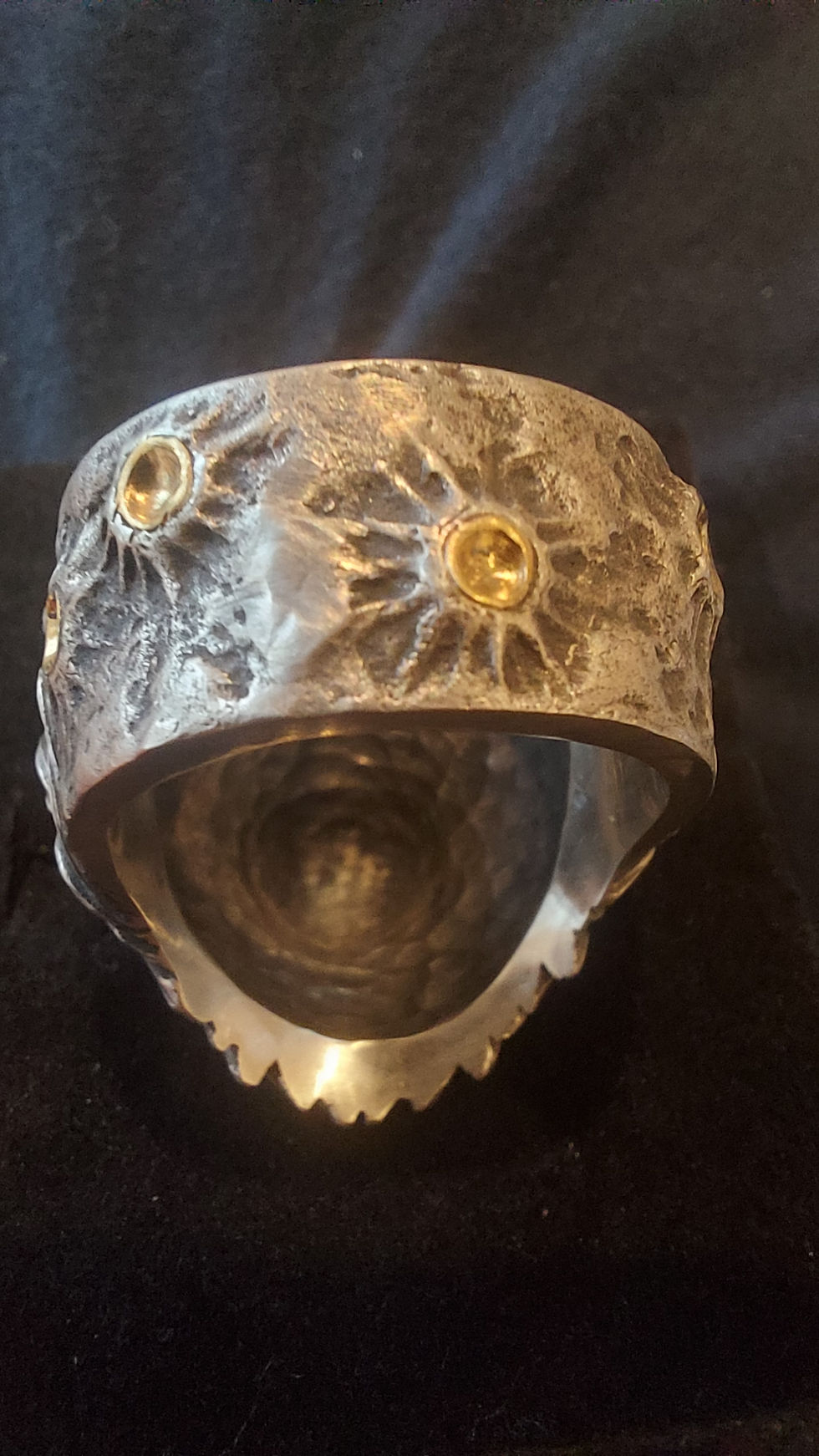 Thumbnail: Large Leader Wolf Ring Chunky Wolf Head Ring Gothic Ring Rock Biker Gold Silver 