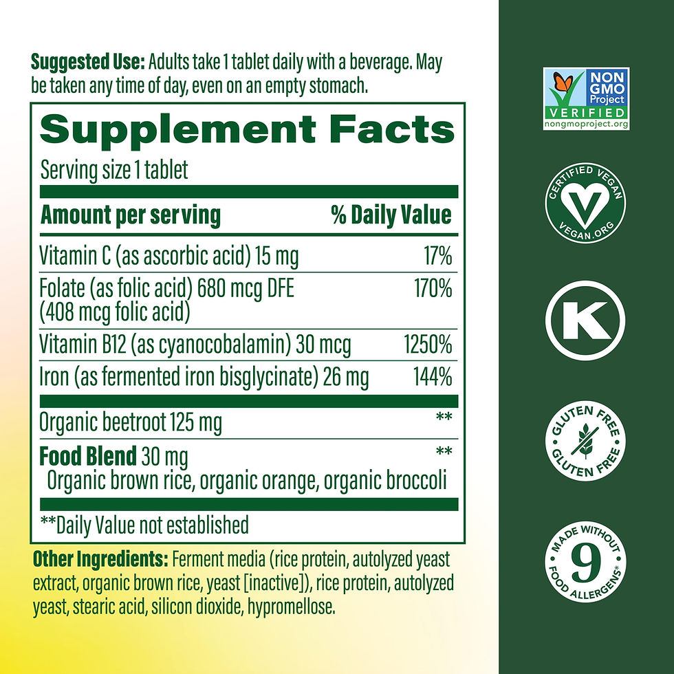 Thumbnail: MegaFood Iron Blood Builder - 30 tablets