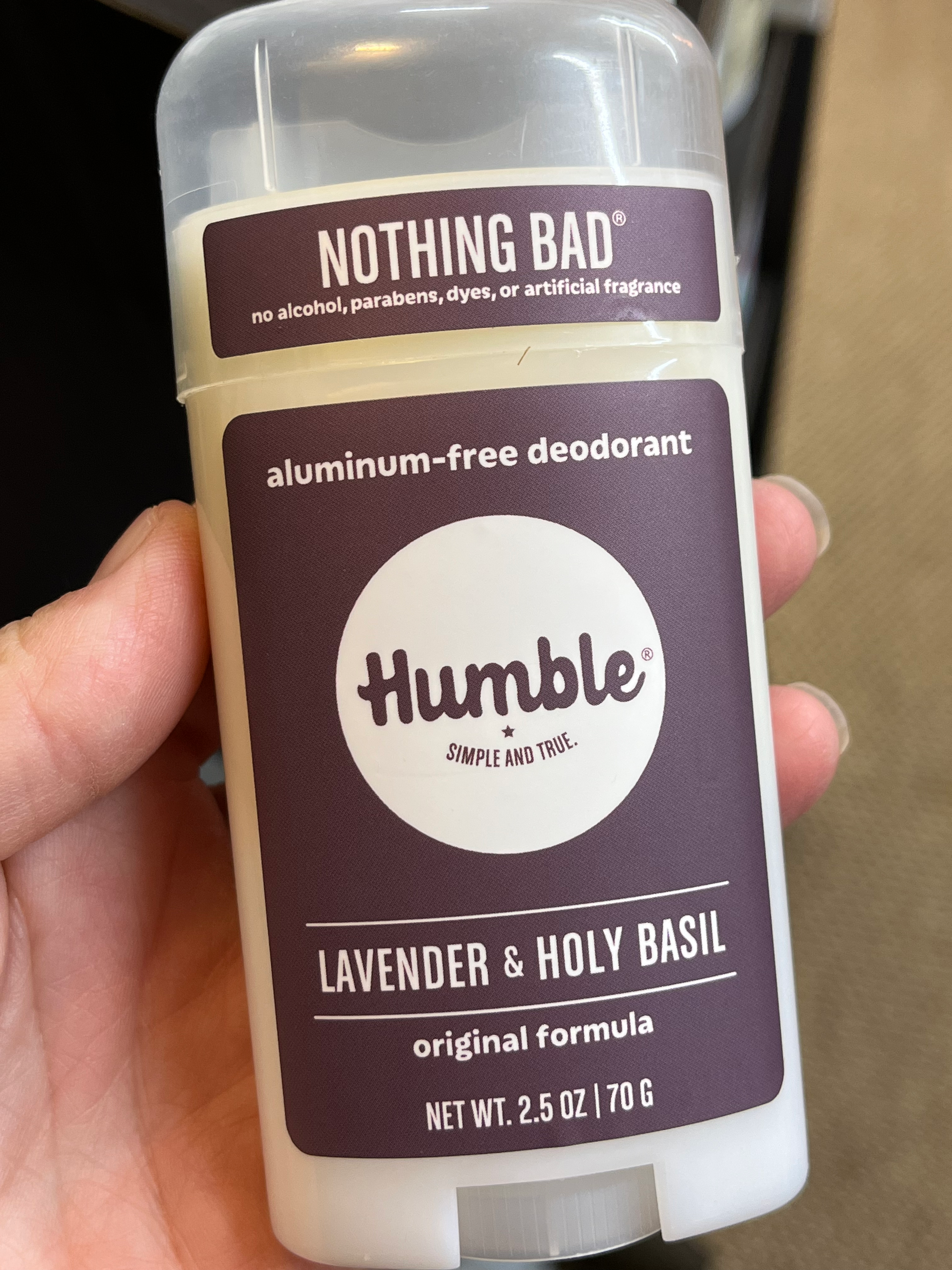 Humble aluminum-free deodorant - Lavender & Holy Basil - 2.5 oz
