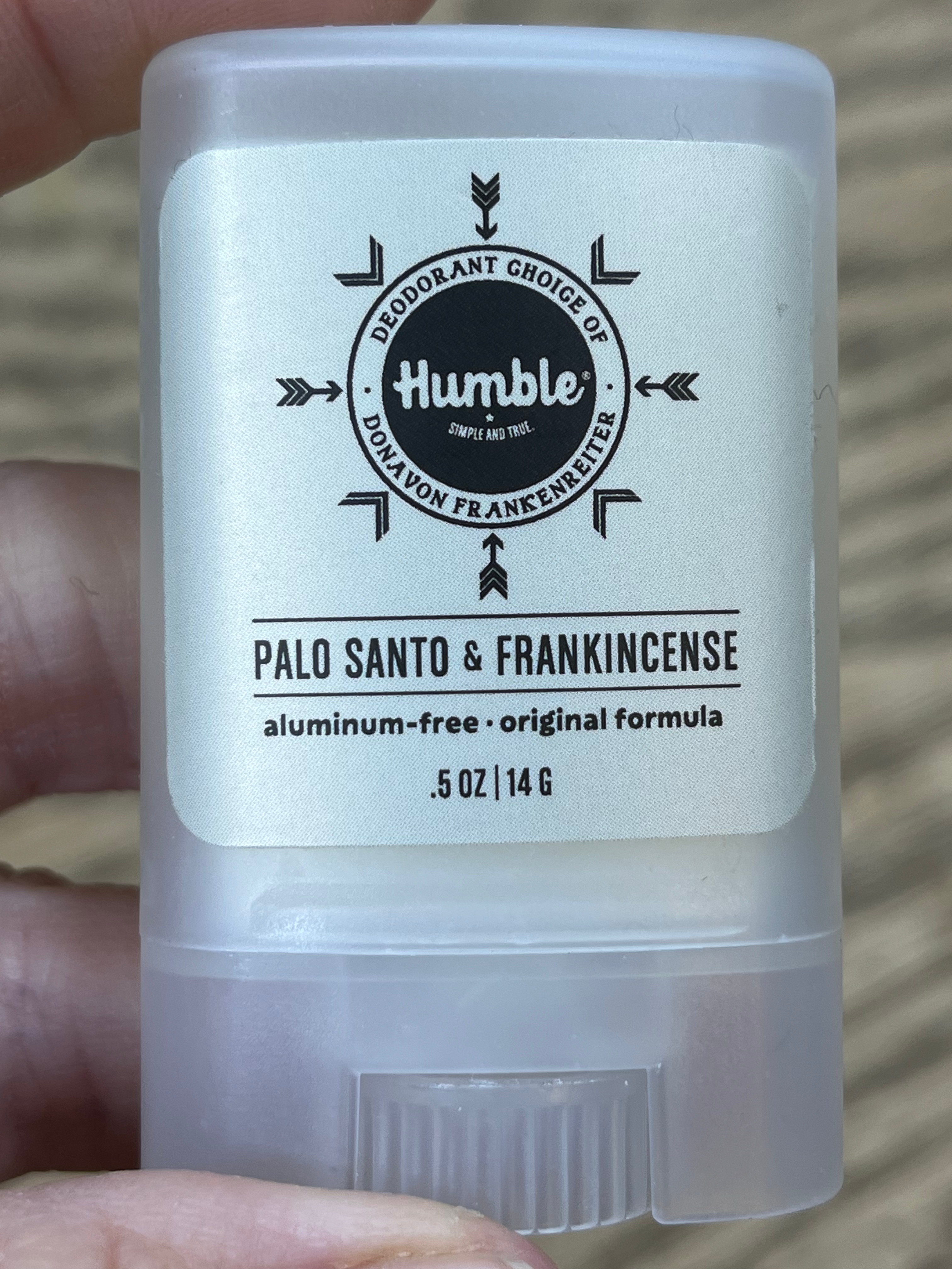 Humble MINI aluminum-free deodorant: Palo Santo & Frankincense - .5oz