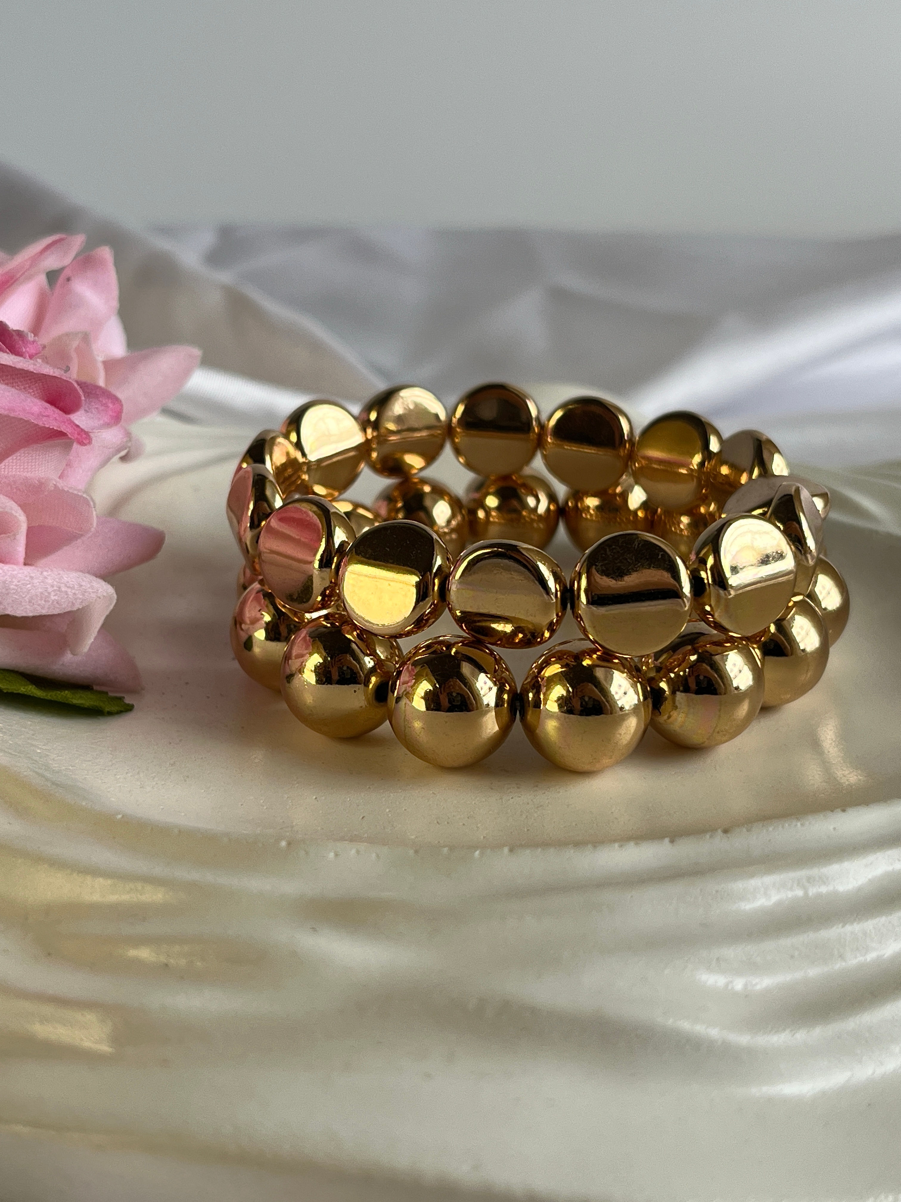 Dualité Stacked Bracelets - Gold Plated | Anti-Tarnish